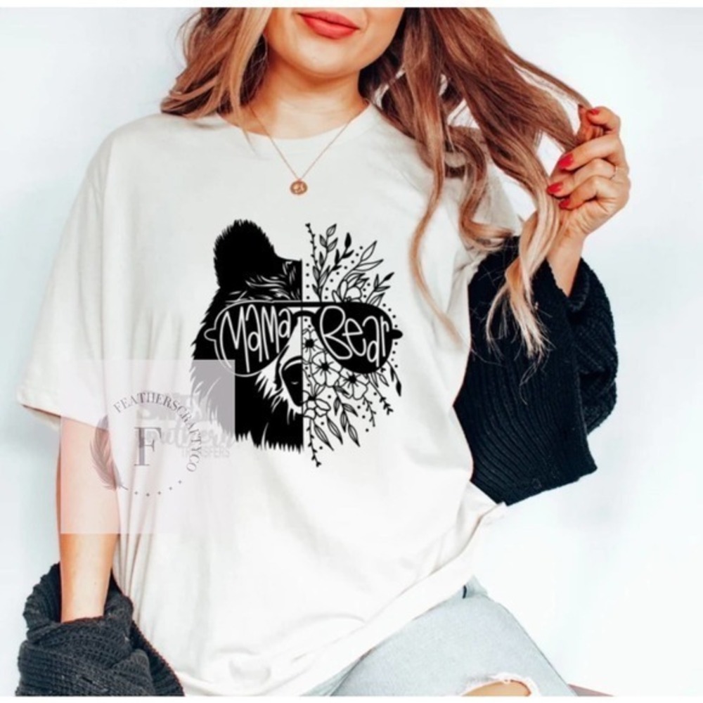 Mama Bear‎ Graphic T Shirt Unisex Sizing